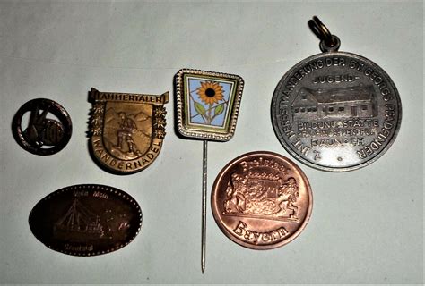 Lot Of Vintage German WANDERTAG WANDERUNG Volksmarching Hiking Medal