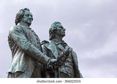 Goethe Schiller Memorial Weimar Monument Designed Stock Photo