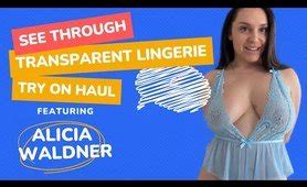 K Transparent Attractive Lingerie Sets And Dresses Try On Alicia