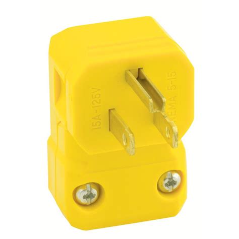 Leviton 20 Amp 125 Volt Python Straight Blade Angle Grounding Plug