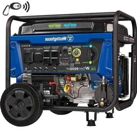 Westinghouse WGen9500DF Dual Fuel Portable Generator 9500 Rated 12500