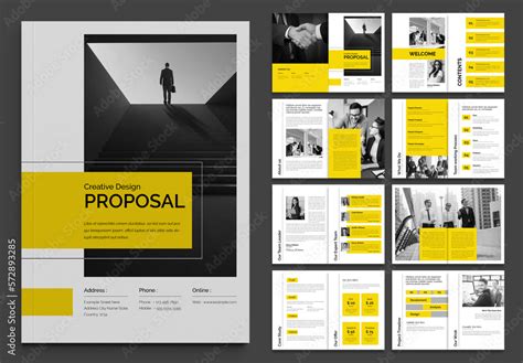 Creative Design Proposal Layout Stock Template | Adobe Stock