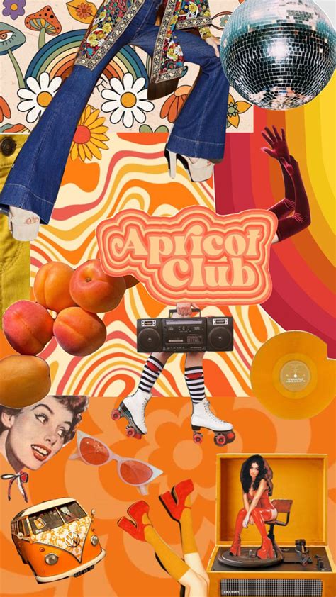 #retro #70s #orange #aesthetic #vintage #collage | Phone wallpaper ...