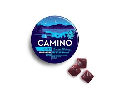 Kiva Camino Midnight Blueberry Thc Cbn Gummies Pk Roadtrip