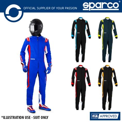 002342 SPARCO THUNDER Karting Race Suit Kart CIK FIA Level 2 Adult