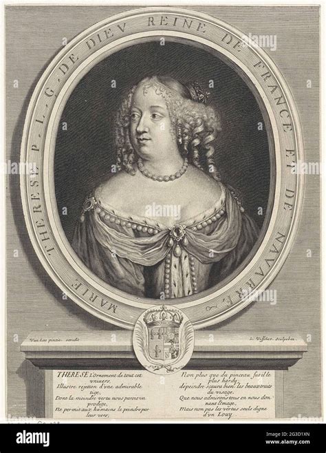 Portrait of Maria Theresia, Queen of France. Maria Theresia, Queen of ...