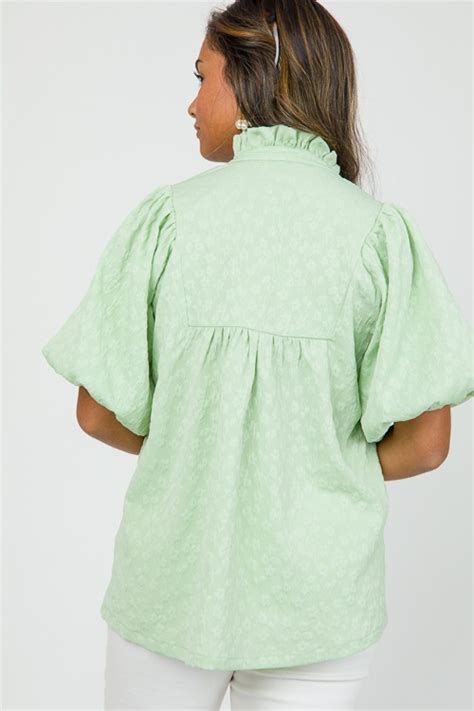 Secret Garden Top Lt Sage New Arrivals The Blue Door Boutique