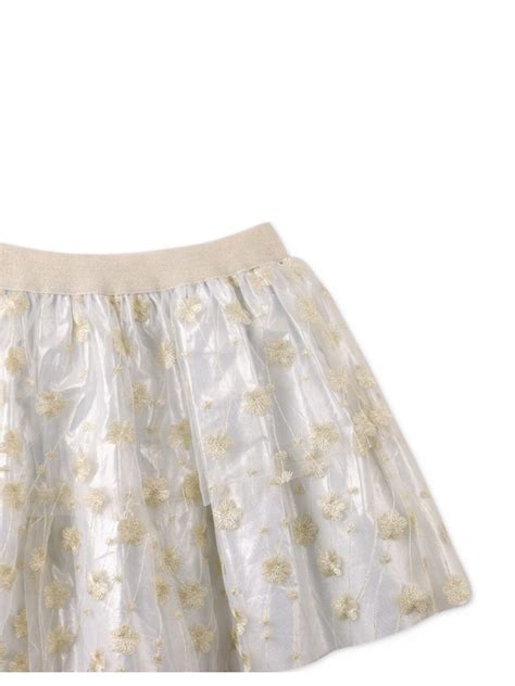 Buy Girls Floral Embroidered Tired Tulle Skirt With Lame Lining Size 4