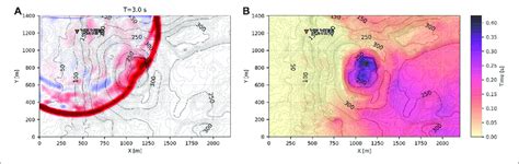 Infrasound Propagation At Yasur A FDTD Simulation Snapshot At 3 0