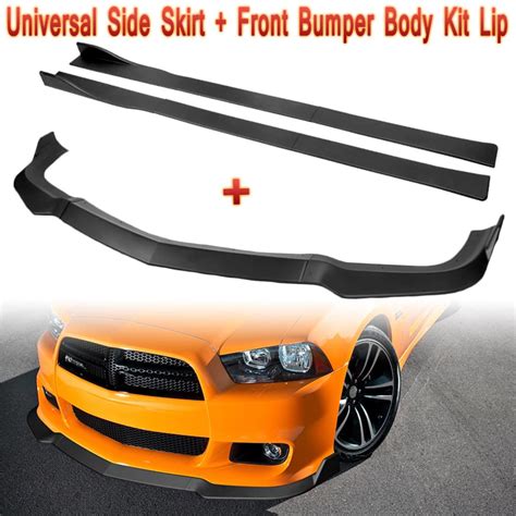 Buy Q1 Tech 9 Pcs Front Bumper Body Kit Lip And Side Skirt Extensions