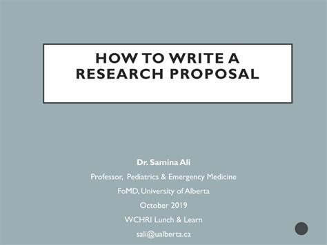 Pdf How To Write A Research Proposal How To Write A Research