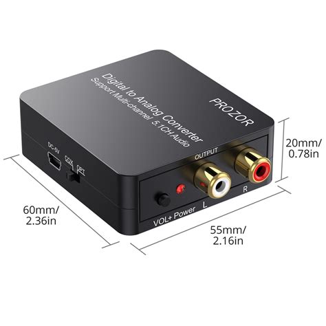 Optical Spdif Toslink Coaxial Digital To Analog Audio Decoder Converter