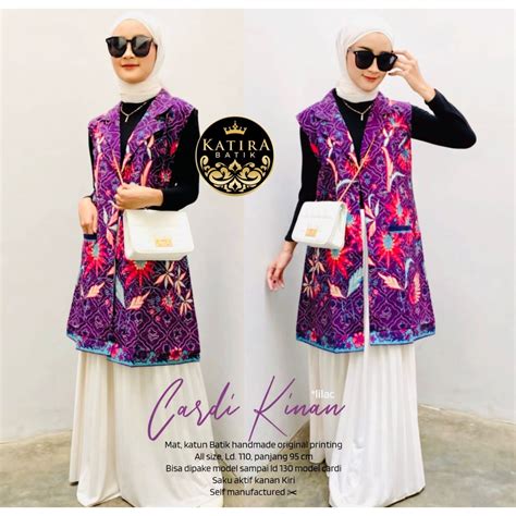 Jual Cardi Kinan Batik Kardigan Outer Batik Cantik Seragam Kantor Pesta