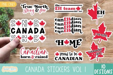 Canada Stickers Vol 1, 10 PNG Stickers Graphic by jordynalisondesigns ...