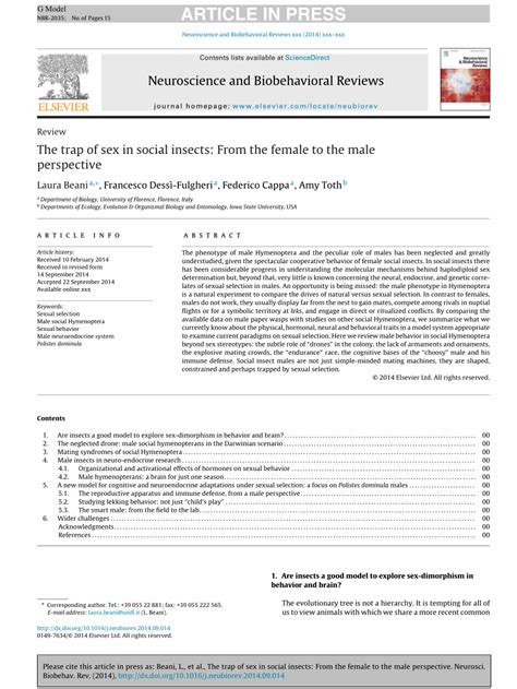 PDF The Trap Of Sex In Social Insects From The Female To The Male Perspective