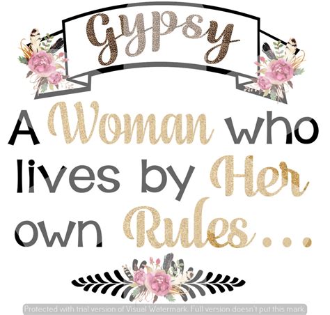 Gypsy-a Woman Who Lives by Her Own Rules, PNG, INSTANT DOWNLOAD ...