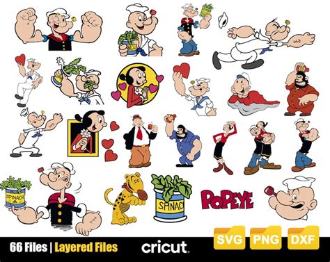 Popeye Svg Popeye Bundle Svg For Cricut Bluto Svg Sweet Pee Etsy Denmark