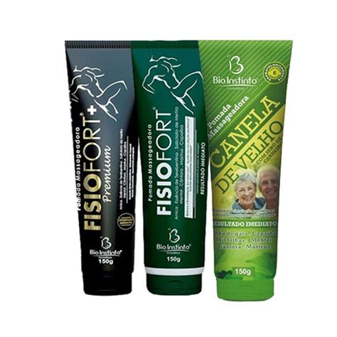 Kit Pomadas Massageadoras Bio Instinto Canela De Velho Fisiofort