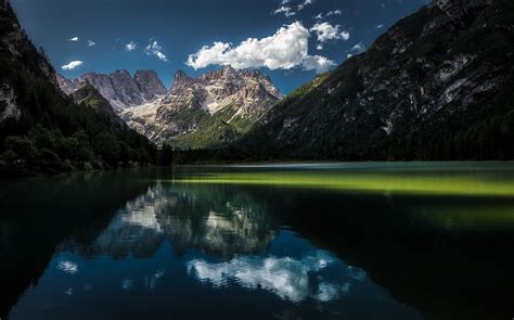 Fondos De Pantalla X Px Calma Nubes Bosque Lago Paisaje