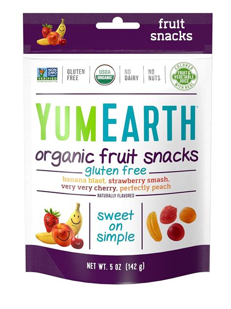 Yumearth Naturally Flavored Organic Fruit Snacks 5 Oz Pouches 6 Count