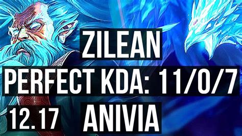 ZILEAN Vs ANIVIA MID 11 0 7 Legendary 1 5M Mastery 300 Games