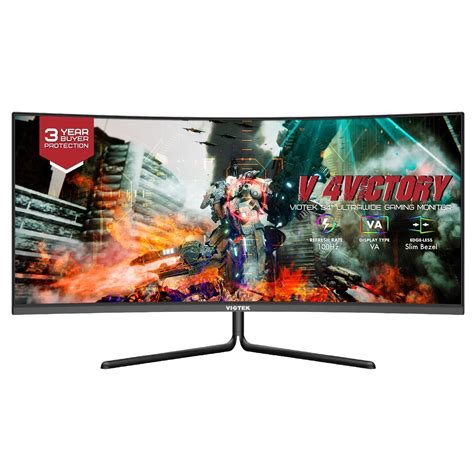 Viotek 34-Inch UltraWide WQHD Curved 3440x1440p Gaming Monitor 100Hz ...