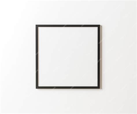 Premium Photo Black Empty Square Frame Mock Up On White Wall 11