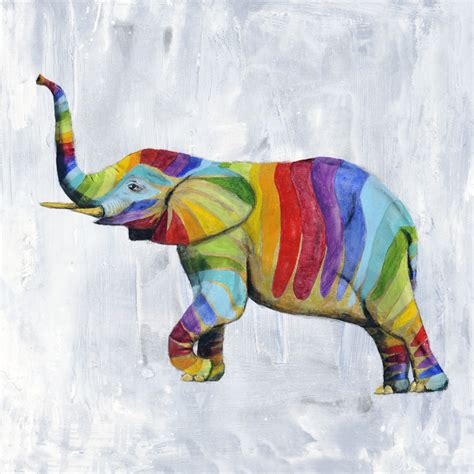 Rainbow Elephant Drawing And Illustration Marker Pe