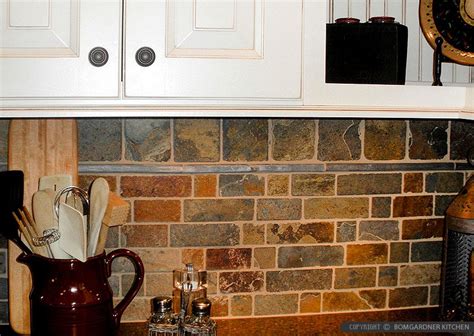 Rusty Brown Slate Mosaic Backsplash Tile For Traditional Kitchen