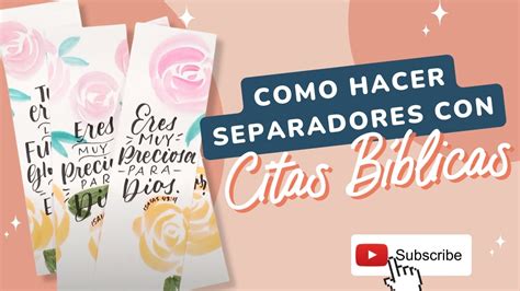 Cómo hacer SEPARADORES Con Citas Bíblicas YouTube