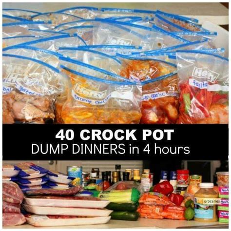 40 Crock Pot Dump Dinners In 4 Hours Crockpot Dump Recipes Dump