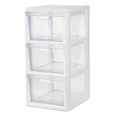 Sterilite 3 Drawer Tower White