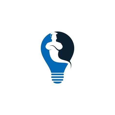 Graduate Genie bulb shape concept logo. Genie Logo Design. Magic ...