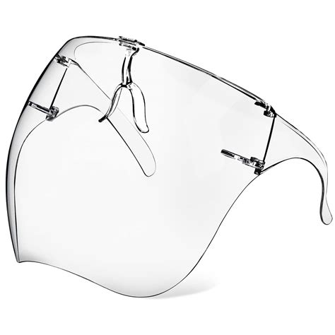 Face Shield With Glasses 4 Pack Anti Fog Clear Face Mask Shield Ultra Clear Reusable Protective