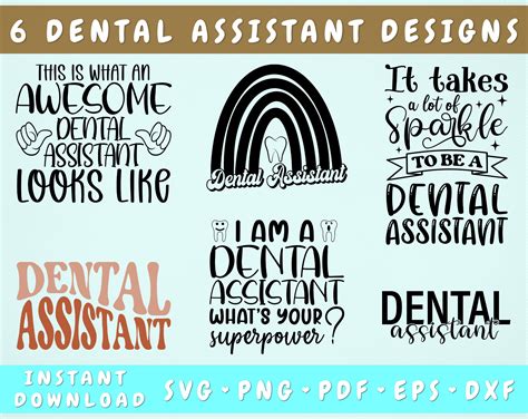 Dental Assistant Svg Bundle 6 Designs Dental Assistant Etsy