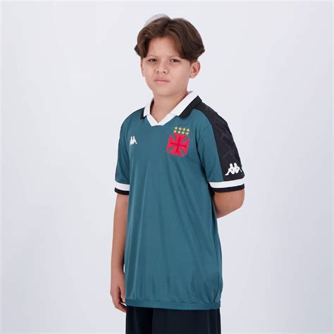 Camisa Kappa Vasco Goleiro Azul Petr Leo Juvenil Kappa