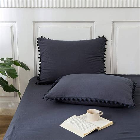 Navy Blue Standard Pillow Shams Atelier Yuwa Ciao Jp