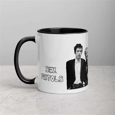 Sex Pistols Mug 11 Oz White Ceramic Mug With Black Interior And