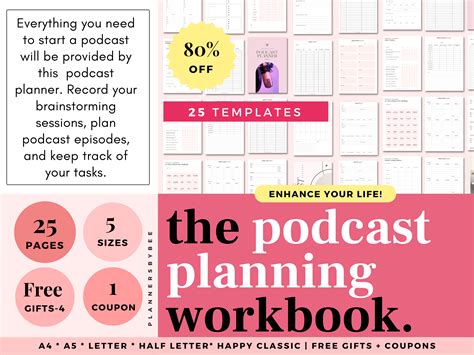 Podcast Planner Template Episode Podcast Graphic By Plannersbybee