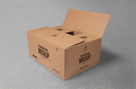 Free Cardboard Box Mockup — Free Mockup World