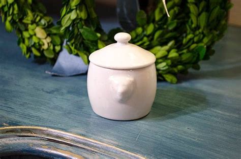 Rare Vintage French Pot de Creme Pot, Porcelain, Apilco, Lions Head ...