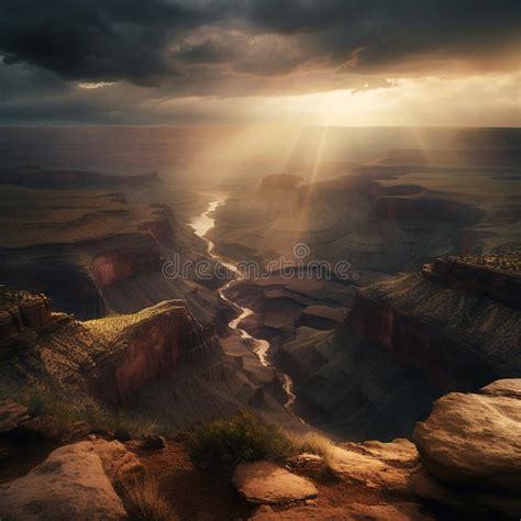 Breathtaking And Awe Inspiring Natural Wonder At A Dramatic Moment