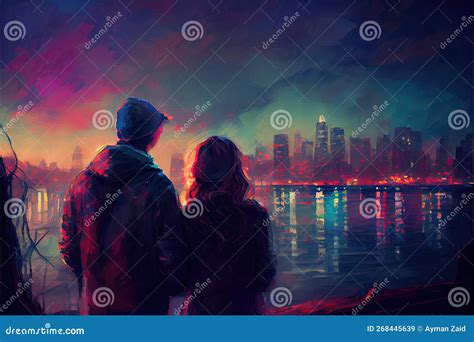 Love Couple - Oil Painting - Valentine S Day Stock Illustration - Illustration of wallpaper ...