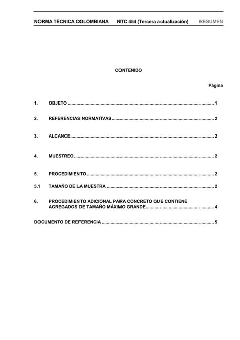 Norma Tecnica Ntc Colombiana 454 PDF Descarga Gratuita