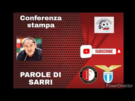 Conferenza Stampa Di Sarri Post Feyenoord Lazio Lazio Fuori