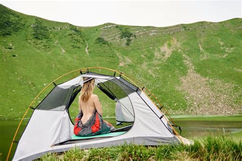 Attractive Naked Woman In Camping Stock Photo Image Of Nude Person