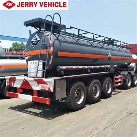 3 Axle 17 5m³ Sulfuric Acid Tanker Corrosive Liquid Insulation Tank Transport Semi Trailer