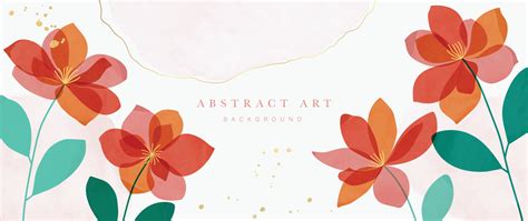 Spring Floral In Watercolor Vector Background Luxury Flower Wallpaper