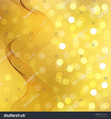 Abstract Golden Bokeh Lights Background Golden Stock Vector Royalty