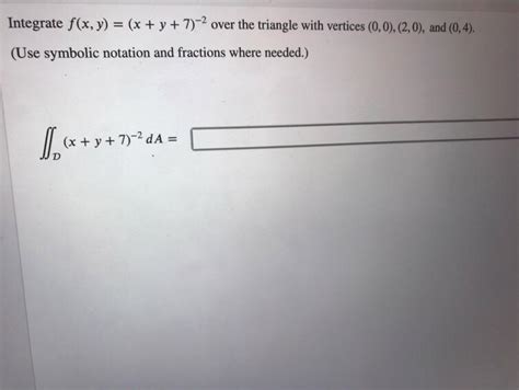 Solved Compute The Double Integral X Yda Over The Domain Chegg